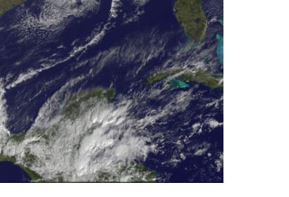 GOES-13 satellite captured this image of clouds over the Caribbean
