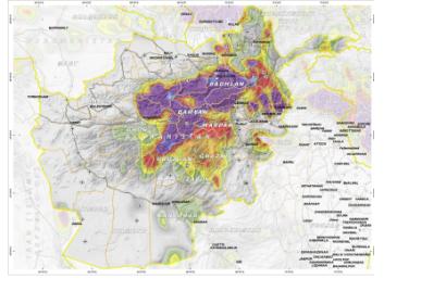 International Charter activation for floods in Afghanistan, satellite images