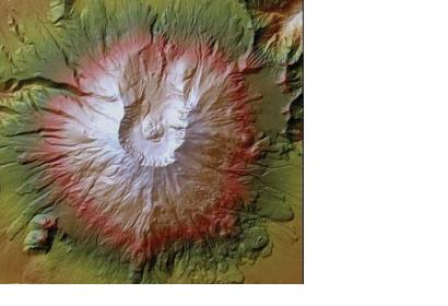 High-resolution lidar image of Mount St. Helens, Washington