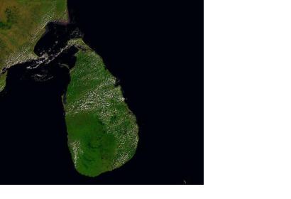 Sri Lanka seen from space (Image: ESA)