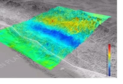 Nepal Earthquake Displacement (Image: DLR)