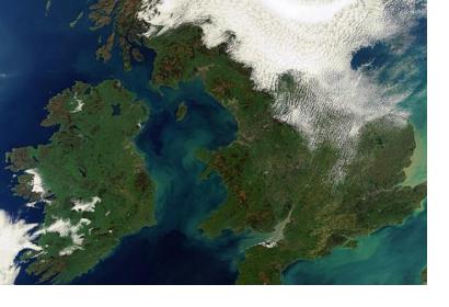 Great Britain and Ireland satellite picture (Image: ESA)