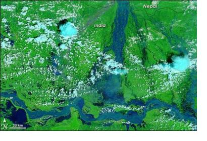 Bihar is the most flood prone state in India (Image: NASA)