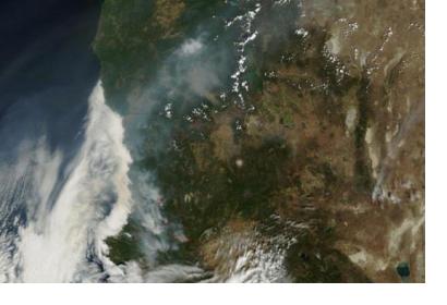 Wildfires blazing in North California (Image: NASA)