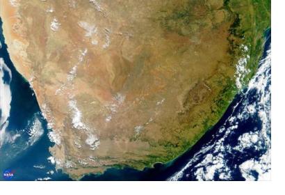 True-colour MODIS satellite image of South Africa (Image: NASA)