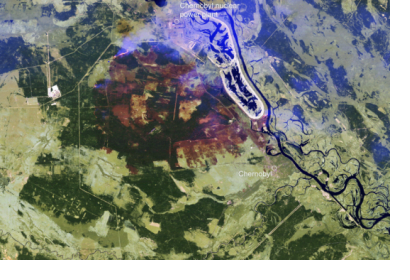Sentinel-2 image of fire. Image: ESA