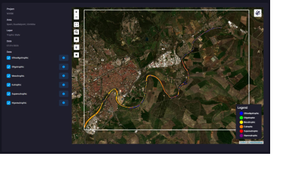 Monitoring Application Interface with WQ display over Guadalquivir River, Cordoba 
