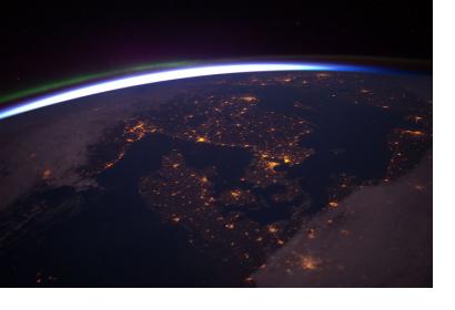 Denmark and Northern Europe as seen from Space