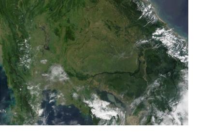 Archive image of seasonal flooding in South-East Asia in 2002. Image: NASA.