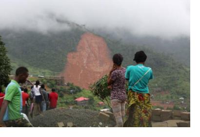 Mudslide in Sierra Leone. Image: UNICEF.
