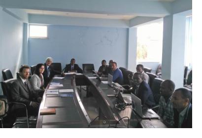 UN-SPIDER mission team at the Ethiopian Space Science and Technology Institute (ESSTI).