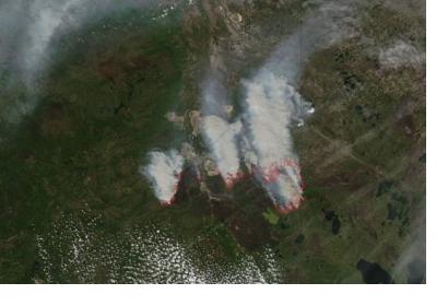 Fort McMurray Fires, Alberta, Canada. Image courtesy of NASA Goddard MODIS Rapid Response Team
