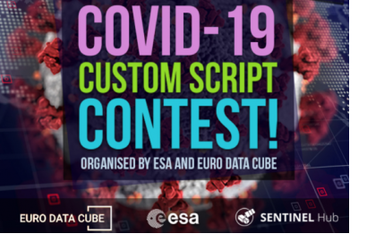 Custom Script Contest - COVID-19 edition logo. Image: Sentinel Hub 