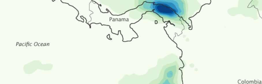 Panama's map. Courtesy of NASA